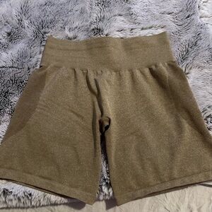 NVGTN brown contour gym biker shorts. In great condition.